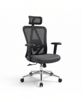 Ergnof black high-back ergonomic task chair with breathable mesh, adjustable headrest, and heavy-duty 5-star base.